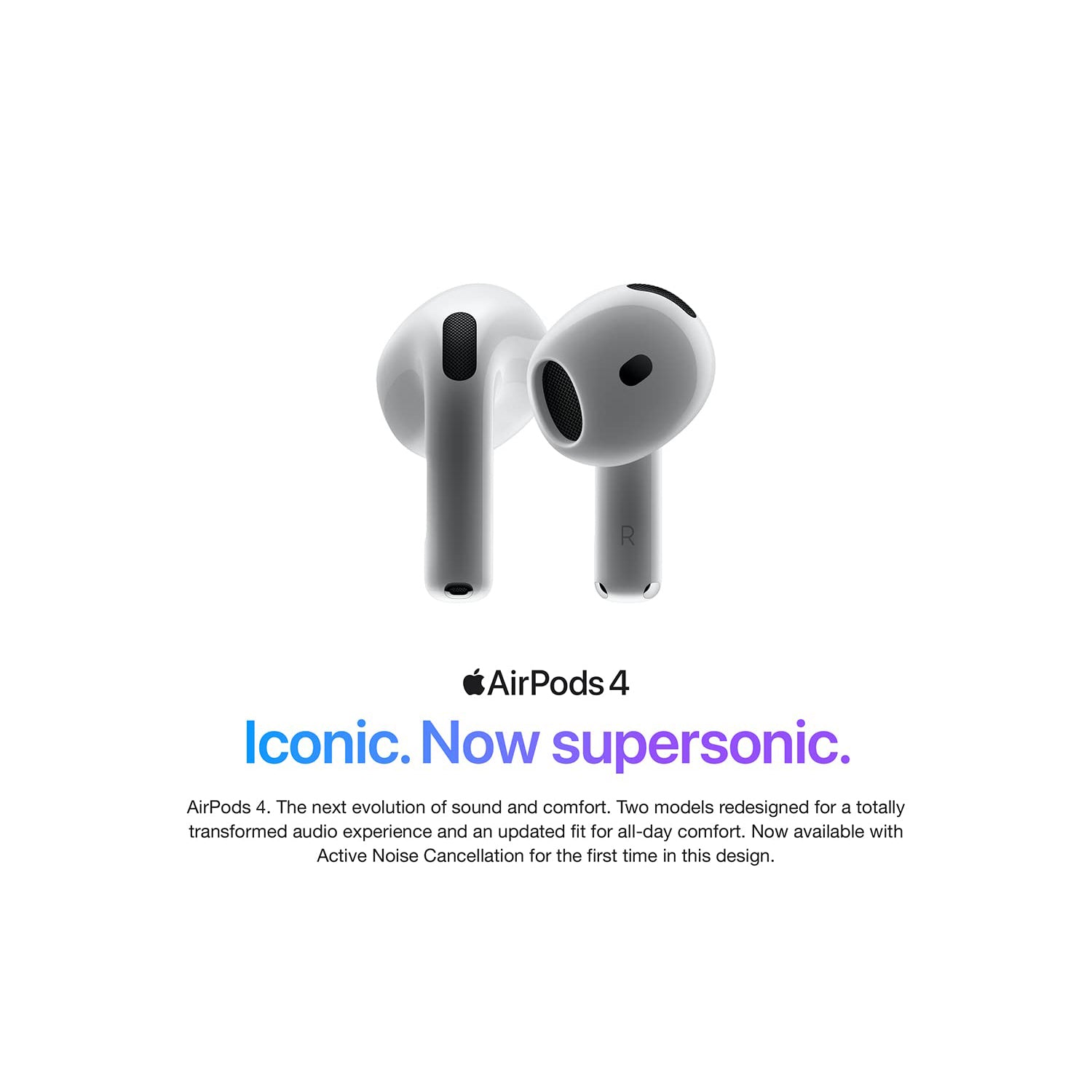 Apple AirPods 4 ANC Bluetooth 5.3 Wireless Earbuds USB-C Charging Case