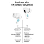 A9 Pro Smart Screen Airpods - Active Noise Cancellation (ANC/ENC) Bluetooth 5.4 Earbuds - White