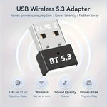 Mini Bluetooth USB Dongle 5.3 Plug & Play Adapter