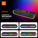 Kisonli LED-915 Wireless Bluetooth Soundbar Speaker | 10W | RGB Lights | FM, USB, TF & AUX