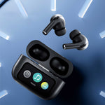 A9 Pro App ANC/ENC Wireless Earbuds BT 5.4 Touch Display – ZWSVIBE Black