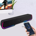 Kisonli LED-913 RGB Bluetooth Gaming Soundbar | 10W Wireless Speaker | FM, USB, TF & AUX