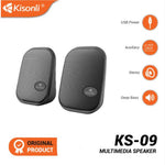 Kisonli KS-09 2 Inch USB Computer Speakers | 6W Stereo Desktop Speakers for PC & Laptop