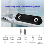 Kisonli I-610 USB Soundbar Speaker | 6W Stereo Desktop Speaker | AUX | PC & Laptop Home Theater