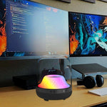 LP92 Bluetooth LED Glass Transparent Magic Color Speaker with RGB Lights & Rechargeable Battery
