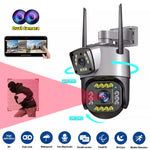 Speed-X SPZ-702 4MP Dual Lens WiFi Outdoor Security Camera with Color Night Vision & V380 Pro