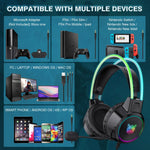 ONIKUMA X15 Pro RGB Gaming Headset with Mic 3.5mm Stereo Surround Sound