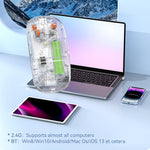Transparent Dual-Mode Wireless & Bluetooth Rechargeable Mouse