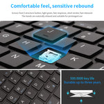 Wireless Bluetooth Keyboard with Phone & Tablet Holder 78 Keys Rechargeable