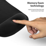 H16 Ergonomic Gel Mouse Pad with Wrist Rest Support Black