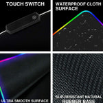 RGB Gaming Mouse Pad Large 800x300x4mm LED Mouse Pad Non-Slip Base