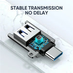 Joyroom S-H151 Type-C Male to USB Female OTG Adapter (Silver)
