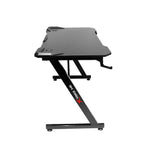 XTRIKE ME DK-02 Ergonomic Gaming Computer Desk with Headphone Hook & Cup Holder – Black