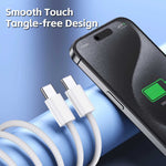 iPhone 15 Pro Max PD 60W Fast Charging USB-C to USB-C Braided Nylon Cable (3A)