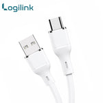 LogiLink USB to Type-C Silicone Fast Charging Data Cable (1m, White)