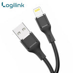LogiLink USB to Lightning Silicone Fast Charging & Data Cable (1M, Black)