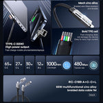 Remax RC-C189 65W 4-in-1 Multi-Functional Fast Charging & Data Cable (Black)