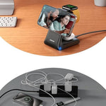 Joyroom JR-W15 3-in-1 Wireless Charging Station – 15W Fast Charger (Black)