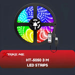 XTRIKE ME HT-5050-B3 Bluetooth V4.2 RGB LED Strip Light 3M with App Control