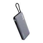 SpeedX SP-S185 22.5W 10000mAh Super Fast Charging Power Bank with Built-in Type-C Cable