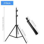 210cm Adjustable Ring Light Tripod Stand for Photography & Live Streaming