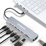 SpeedX SP-TC801 8-in-1 Type C Hub 4K HDMI USB Adapter
