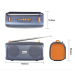 Kisonli KS-2003 5W Solar Bluetooth Speaker | Portable Magnetic Wireless Speaker | FM, USB & TF Card