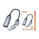 SpeedX SP-VC07A 2-in-1 HDMI Video Capture Card USB-A & USB-C