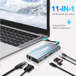 SpeedX SP-TC1101 11-in-1 Type C Hub 4K HDMI VGA USB Adapter