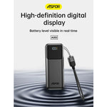 Aspor A353 10000mAh PD + QC Mini Fast Charging Power Bank with LED Display