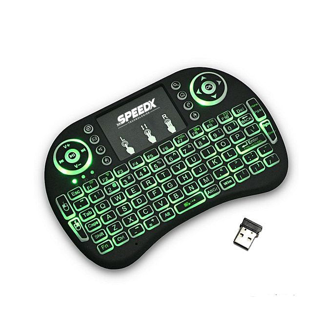 SpeedX RF 500 Mini Touch Pad Wireless Backlight Keyboard Mouse