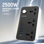 LDNIO SC3604C 2500W Power Extension Strip 3 Sockets 3 USB-A + 3 USB-C 2M