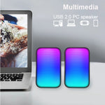 Kisonli X17 RGB Gaming Speakers | 6W Stereo USB Computer Speakers with Volume Control for PC & Laptop