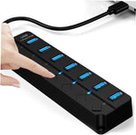 Speed-X SP-UHS307 7-Port USB 3.0 Hub with Individual Switches