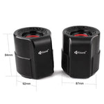 Kisonli A-909 Portable USB Computer Speakers | 6W Stereo Mini Speakers | AUX for PC & Laptop