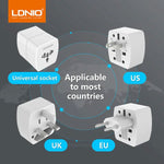 LDNIO Z4 Universal 6A Travel Adapter UK US EU AU Universal Plug