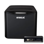 Speed-X SP-210UL 80mm Thermal Receipt Printer USB + LAN Black | High-Speed POS Printer