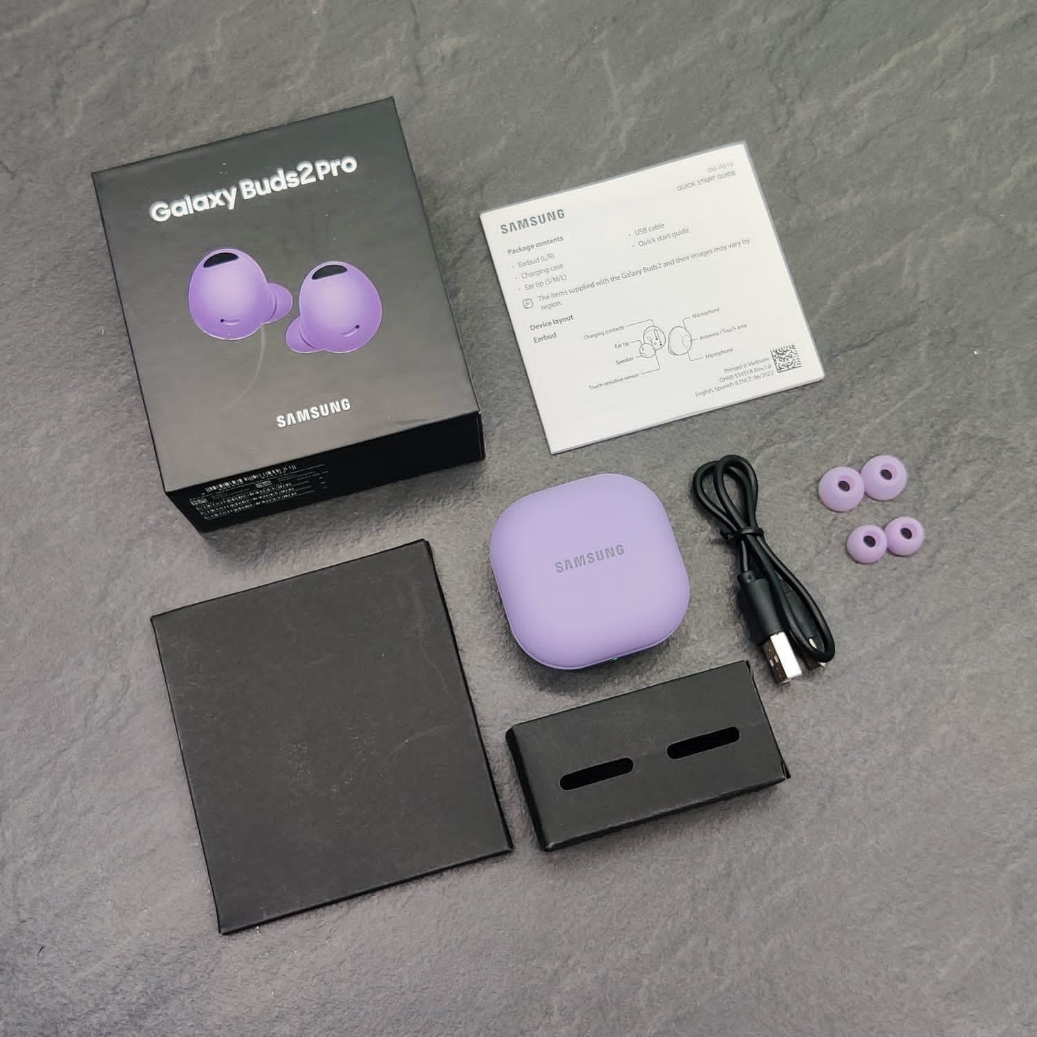 Samsung Galaxy Buds 2 Pro Bluetooth Earbuds Bora Purple | Wireless ANC Earbuds & Hi-Fi Sound