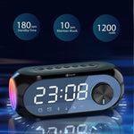 Kisonli LP-2S RGB Bluetooth Speaker Alarm Clock | Bluetooth 5.0 | FM Radio | TF Card | LED Display