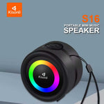 Kisonli S16 Portable Bluetooth Mini Speaker | TWS | FM Radio | USB, TF Card & LED Lights