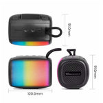 Kisonli S18 RGB Portable Bluetooth Speaker | Wireless | USB, TF Card | High-Quality Stereo Sound