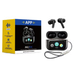 A9 Pro App ANC/ENC Wireless Earbuds BT 5.4 Touch Display – ZWSVIBE Black