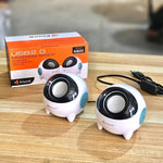 Kisonli K800 Mini USB Speakers | 6W Stereo Desktop Speakers | 3.5mm AUX for PC & Laptop