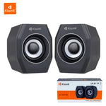 Kisonli A-101S Multimedia USB Speakers | 6W Stereo Computer Speakers | AUX for PC & Laptop