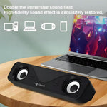Kisonli I-610 USB Soundbar Speaker | 6W Stereo Desktop Speaker | AUX | PC & Laptop Home Theater