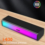 Kisonli I-630 USB & Bluetooth RGB Desktop Speaker | 6W Stereo Multimedia Speaker for PC & Laptop