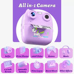 D8S Kids Digital Print Camera 1080P HD 48MP Dual Lens Thermal Printing Camera with IPS Screen
