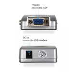 VGA to AV Audio Video Converter Box for TV & Display