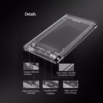 Orico 2139U3-CR 2.5 Inch SATA HDD SSD Enclosure USB 3.0 Crystal Case