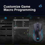 HP G360 RGB Wired Gaming Mouse 6200 DPI 6 Programmable Buttons USB Optical Gaming Mouse